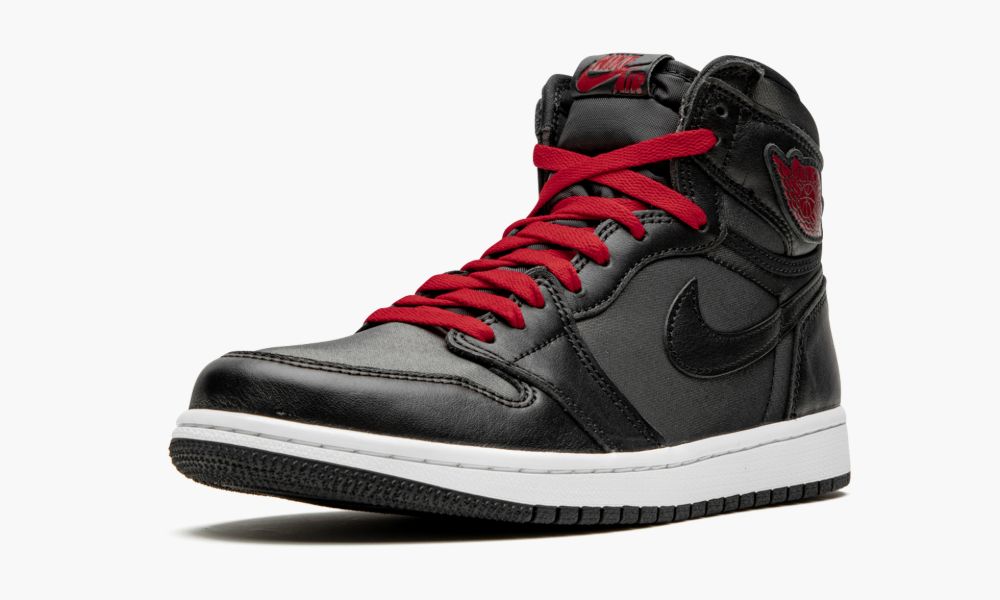 Air Jordan 1 Retro High OG 'Black Satin/Gym Red' Shoes - Size 9.5