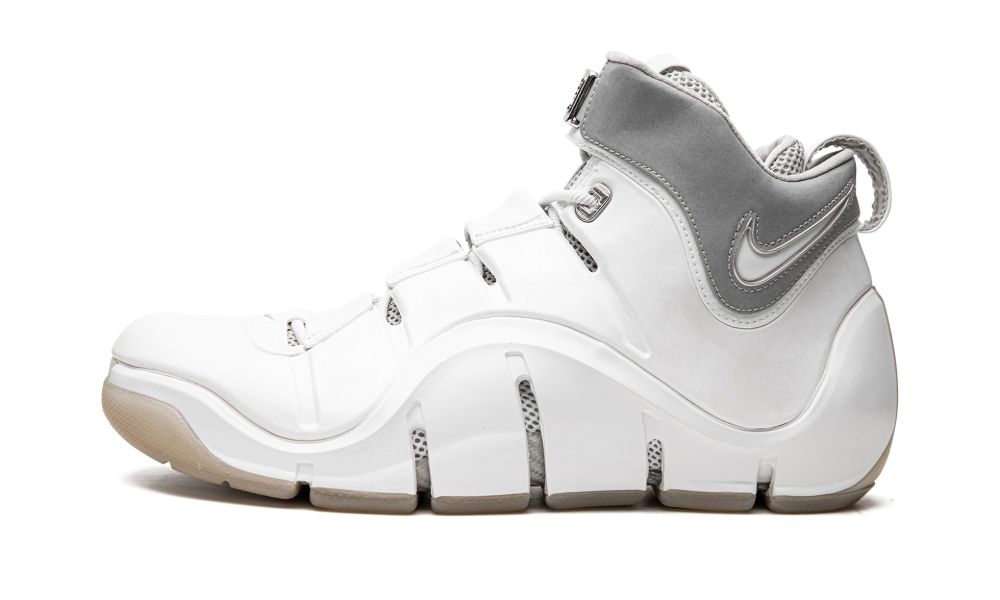 Nike Zoom LeBron 4 White Chrome Shoes - Size 11