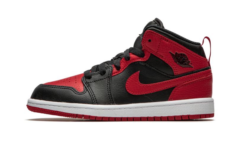jordan 1 mid ps black gym red