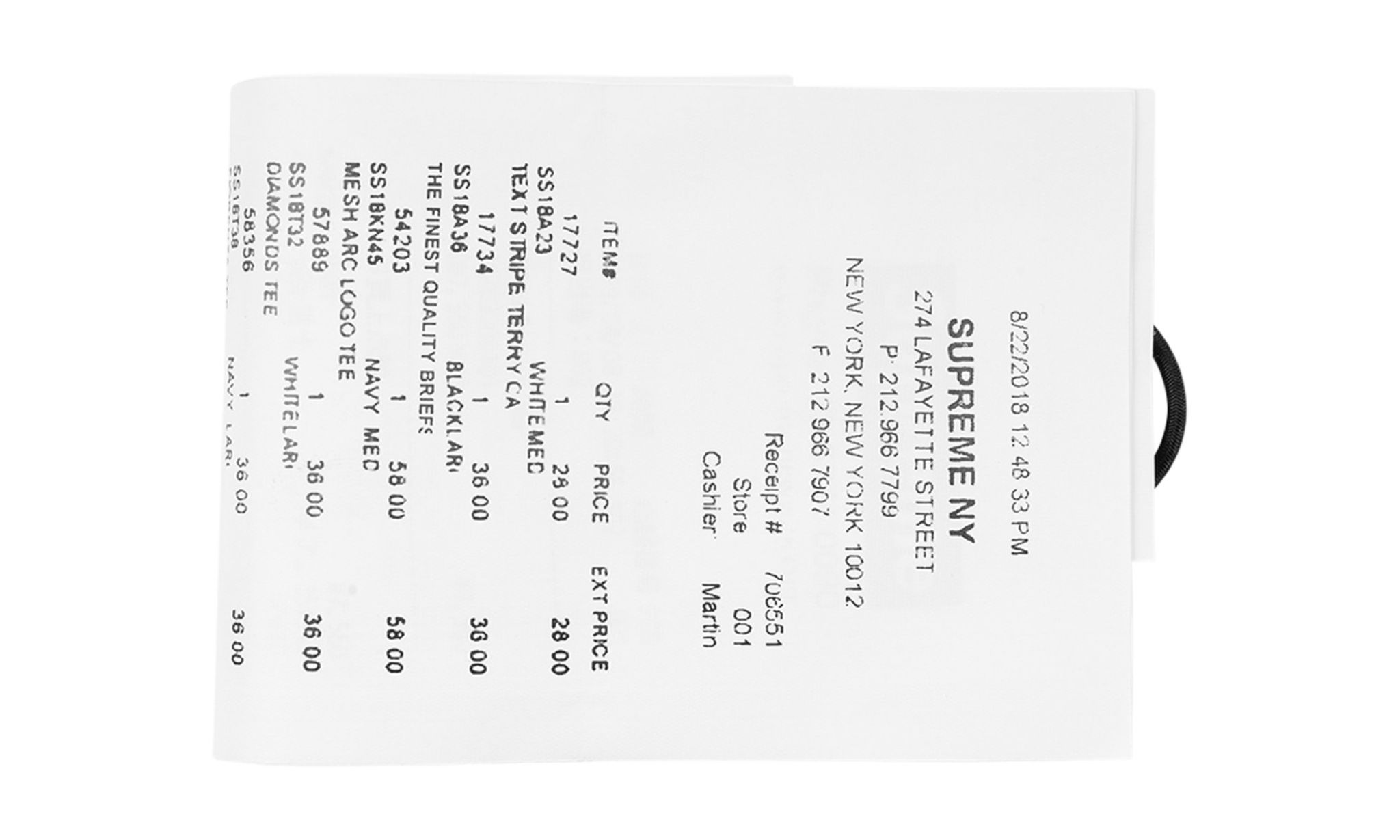 Supreme MM6 receipt wallet (SUPREME シュプリーム ×MM6 Supreme MM6 receipt wallet (SUPREME シュプリーム ×MM6
