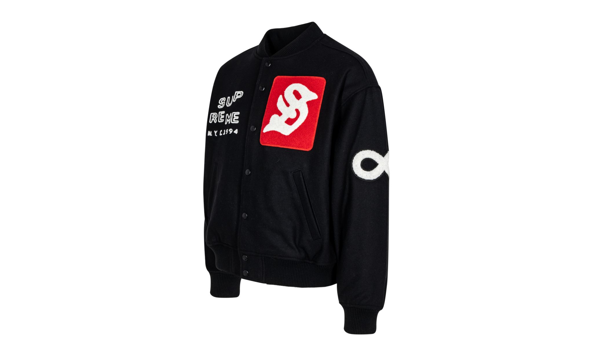 supreme Tourist Varsity Jacket Black Supreme tourist varsity 
